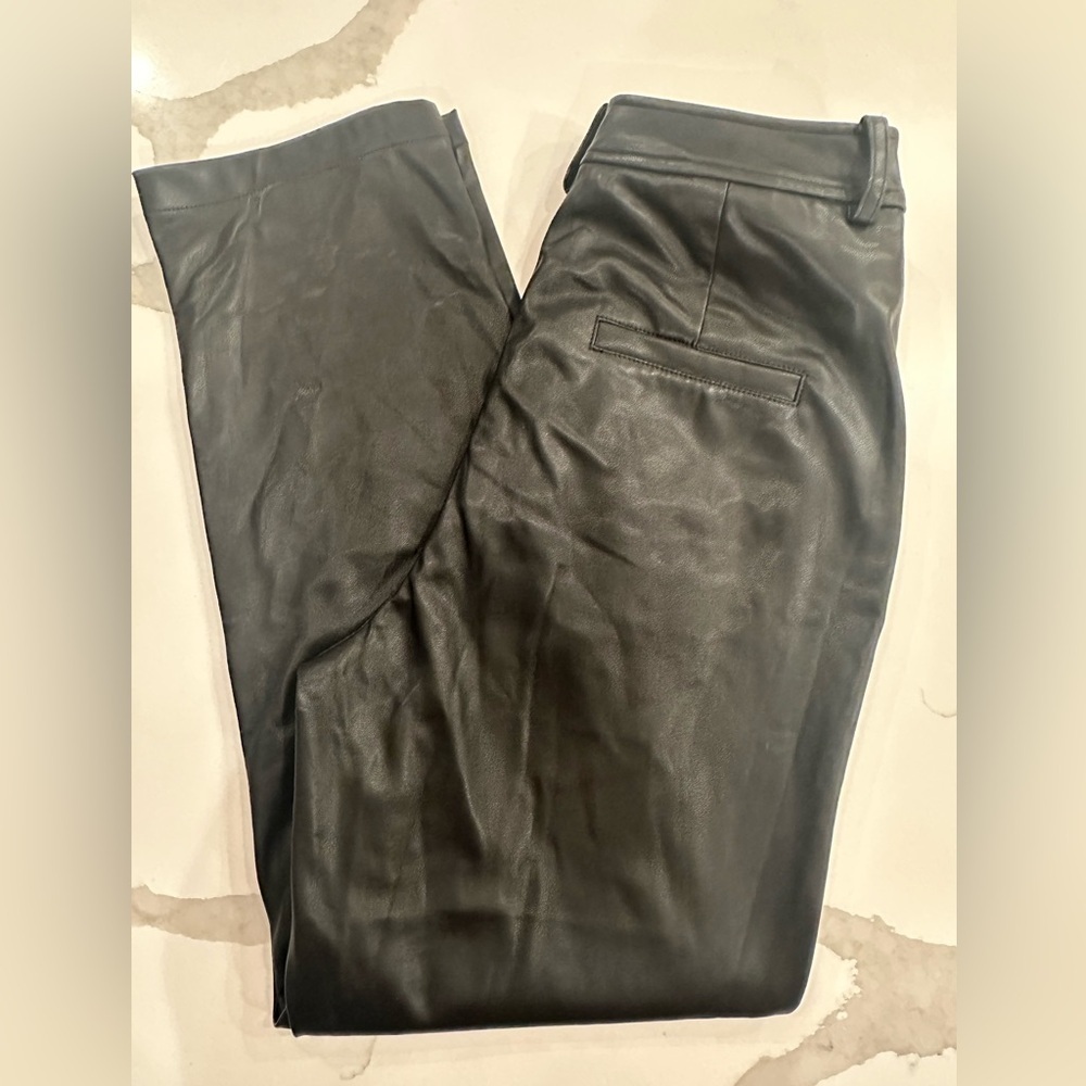 MOTF Black Faux Leather Pants